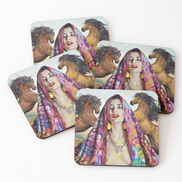 Item preview, Sexy Nude Virginia with Huge Tits and her Two Favorite Horses designed and sold by SexyDigitalArt.