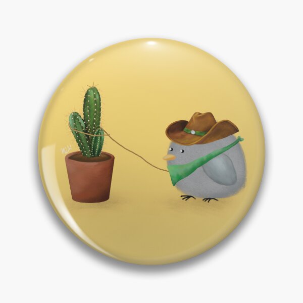 Item preview, Bean the Cowboy Catches a Cactus - Yellow designed and sold by mwkairos.