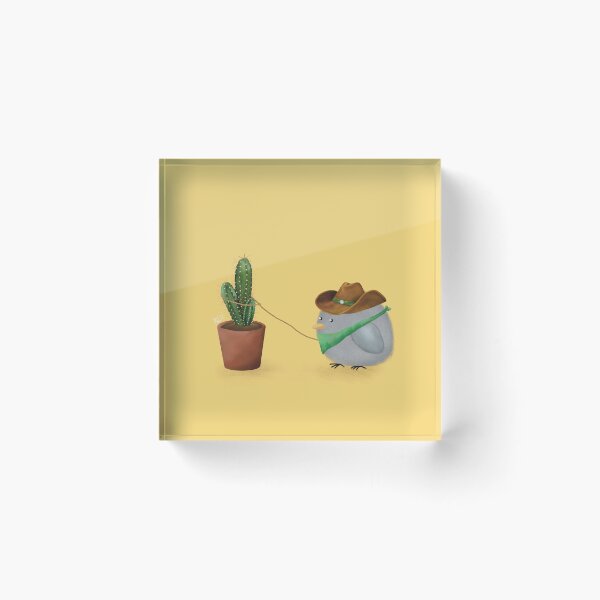 Item preview, Bean the Cowboy Catches a Cactus - Yellow designed and sold by mwkairos.