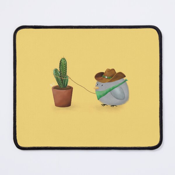 Item preview, Bean the Cowboy Catches a Cactus - Yellow designed and sold by mwkairos.