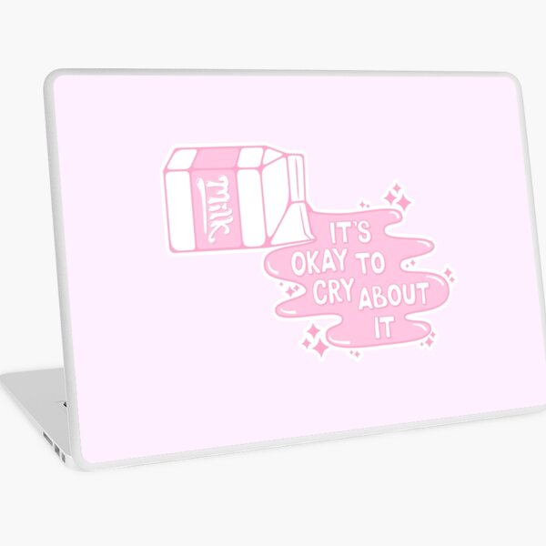 Cry Over Spilled Milk (Light Pink) Laptop Skin