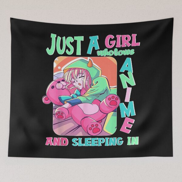 Item preview, Just A Girl Who Loves Anime Sleeping designed and sold by otievahautea.