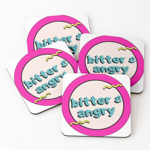 Item preview, Bitter and Angry Retro 80's Circle in Pink designed and sold by Pink Ribbon.