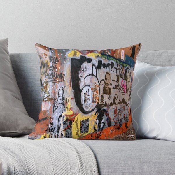 Urban Art Gallery Throw Pillow