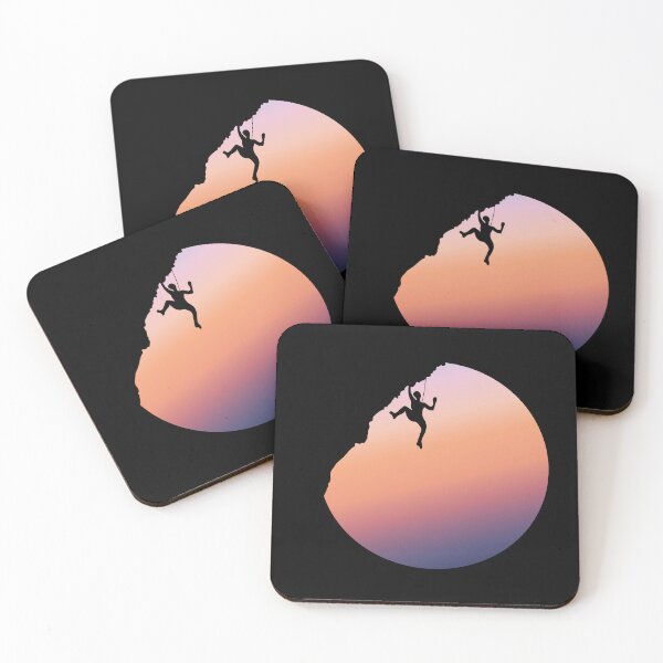 Item preview, Hanging Rock Climber With Sunset. Rock Climbing designed and sold by Boulder Design Co.