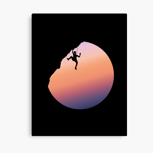 Item preview, Hanging Rock Climber With Sunset. Rock Climbing designed and sold by Boulder Design Co.
