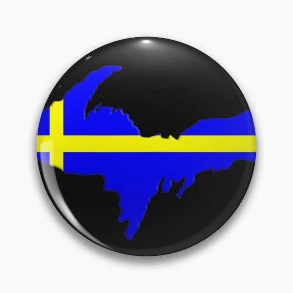 Item preview, Sweden Flag Upper Peninsula Swedish Yoopers UP Michigan designed and sold by caronleikinq.