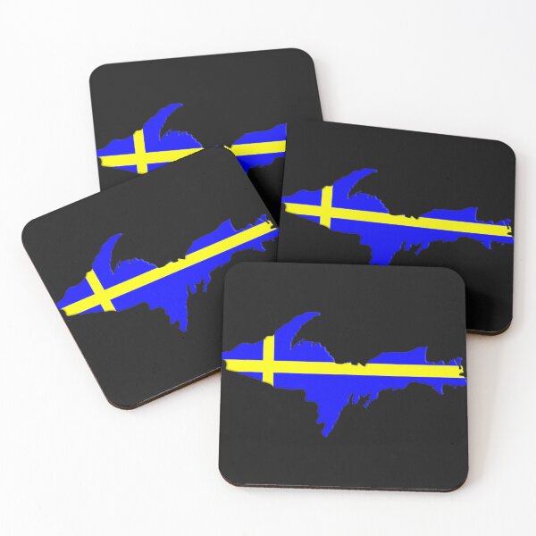 Artikelvorschau, Schweden-Flagge Upper Peninsula Swedish Yoopers UP Michigan entworfen und verkauft von caronleikinq.