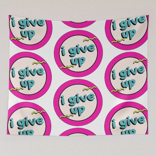 Item preview, I Give Up Retro 80's Circle in Pink designed and sold by Pink Ribbon.