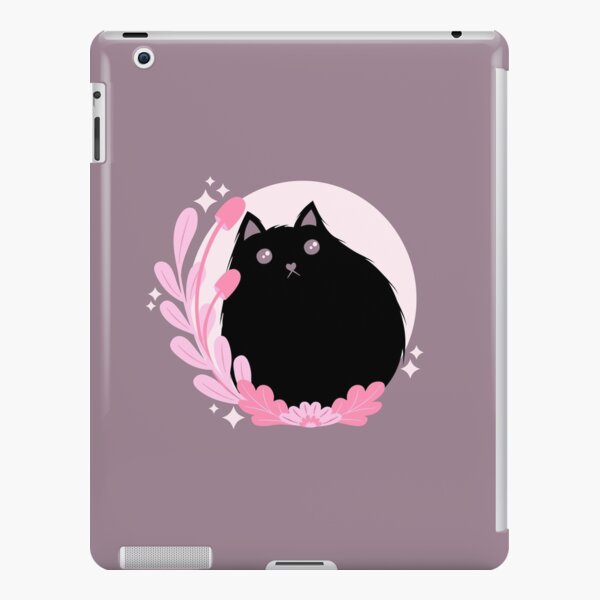 Black Cat with Mushrooms (Dark) iPad Snap Case