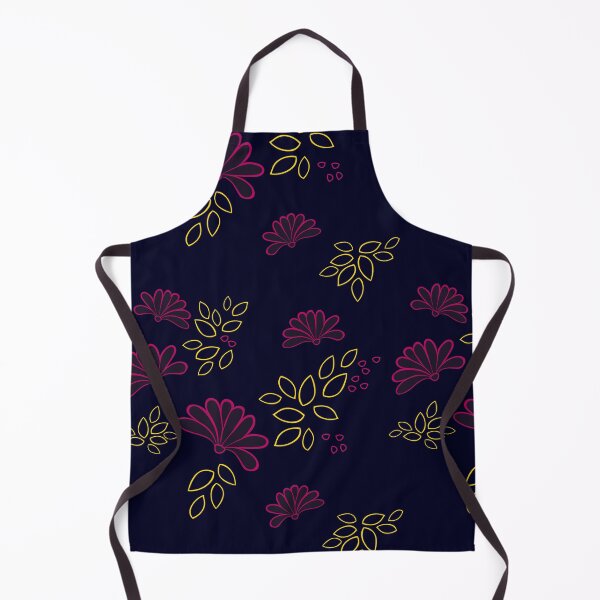 Item preview, floral print on midnight blue background seamless repeat pattern designed and sold by DesignsByMadiha.