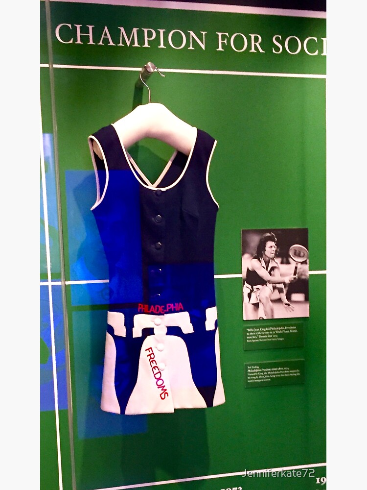 "Billie Jean King's Tennis Dress" Sticker by Jenniferkate72 Redbubble