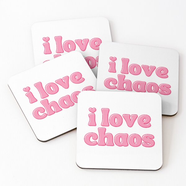 Item preview, I Love Chaos Cute Pastel Pink Text designed and sold by Pink Ribbon.