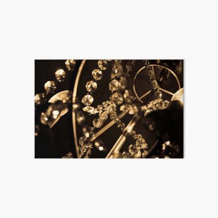 Starlight Starbright Sepia Crystal Chandelier Photograph Art Board Print