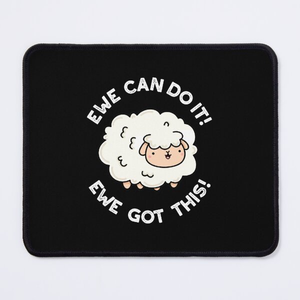 Item preview, Ewe Can Do It Ewe Got This Funny Sheep Puns (Dark BG) designed and sold by punnybone.