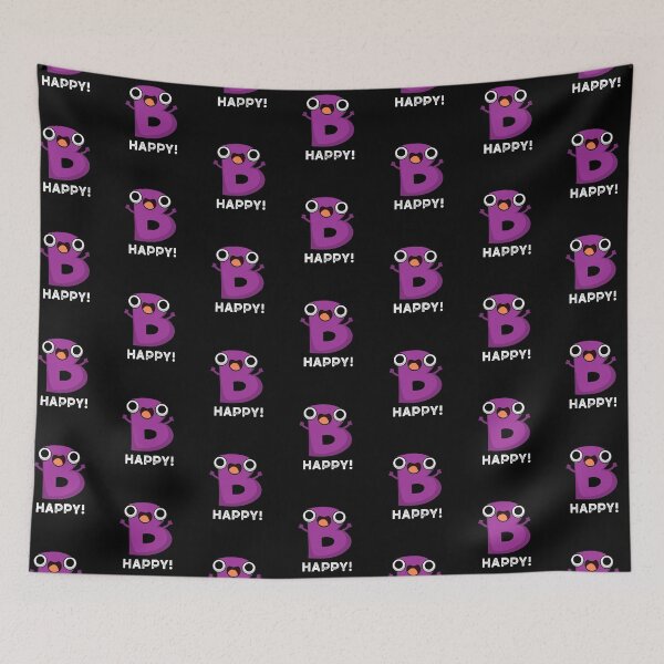 Item preview, B Happy Funny Alphabet Puns (Dark BG) designed and sold by punnybone.