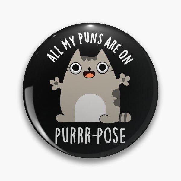 Item preview, All My Puns Are On Purrr-pose Funny Cat Puns (Dark BG) designed and sold by punnybone.