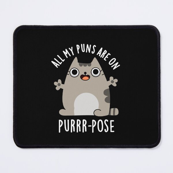 Item preview, All My Puns Are On Purrr-pose Funny Cat Puns (Dark BG) designed and sold by punnybone.