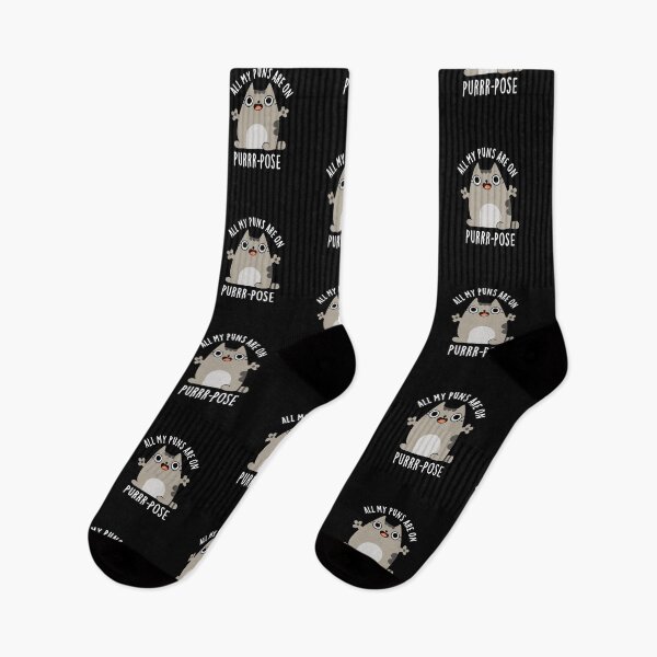 Item preview, All My Puns Are On Purrr-pose Funny Cat Puns (Dark BG) designed and sold by punnybone.