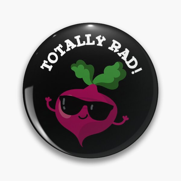 Item preview, Totally Rad Funny Veggie Radish Puns (Dark BG) designed and sold by punnybone.