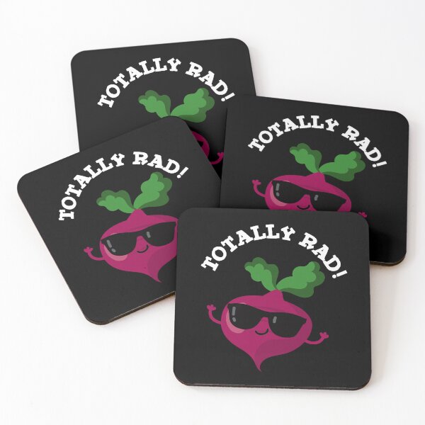 Item preview, Totally Rad Funny Veggie Radish Puns (Dark BG) designed and sold by punnybone.