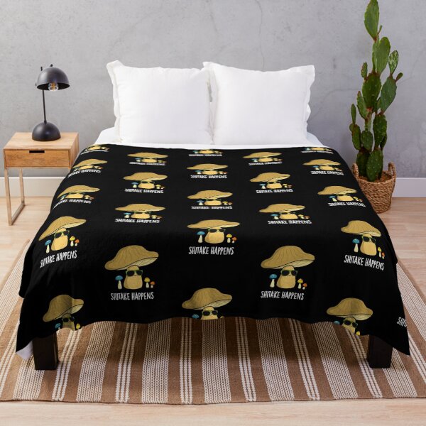 Item preview, Shitake Happens Funny Mushroom Puns (Dark BG) designed and sold by punnybone.