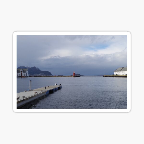 Looking Out On the Pier - Ålesund, Norway Sticker
