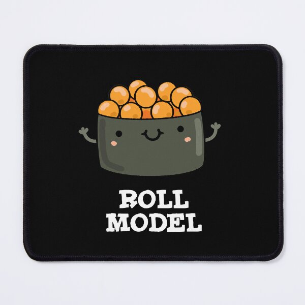 Item preview, Roll Model Funny Food Sushi Roll Puns (Dark BG) designed and sold by punnybone.