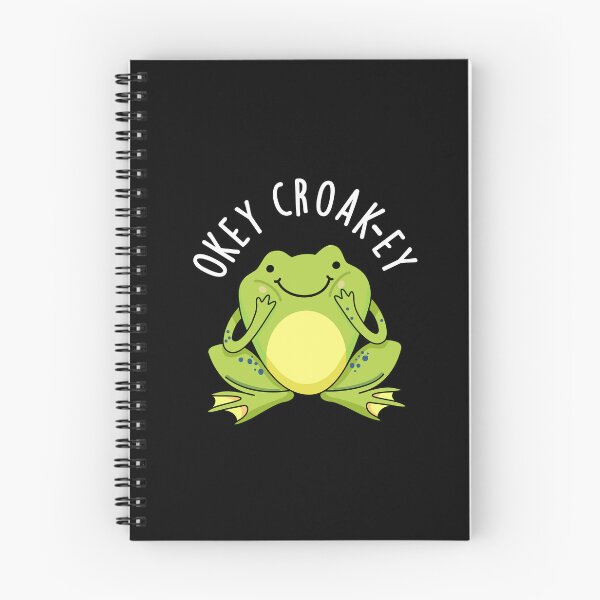 Item preview, Okey Croak-ey Funny Frog Puns (Dark BG) designed and sold by punnybone.
