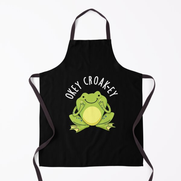 Item preview, Okey Croak-ey Funny Frog Puns (Dark BG) designed and sold by punnybone.