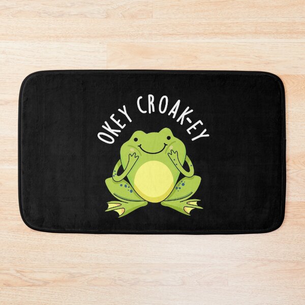 Item preview, Okey Croak-ey Funny Frog Puns (Dark BG) designed and sold by punnybone.