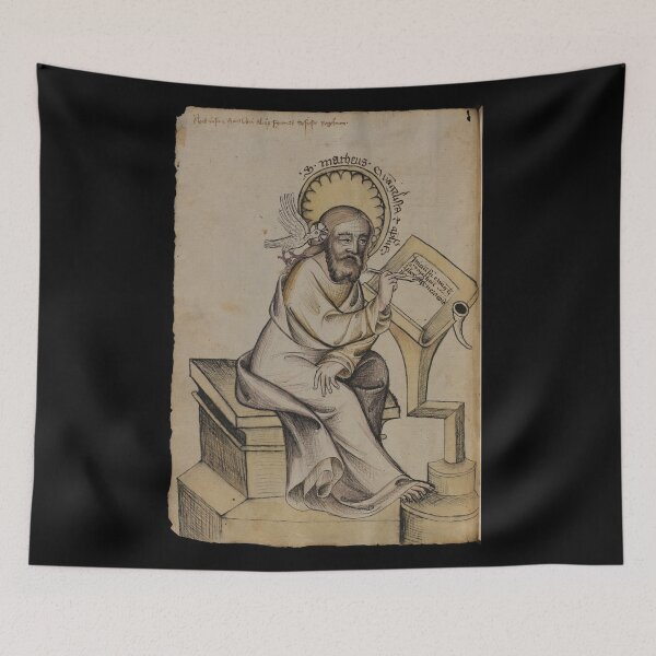 Item preview, Evangelist portrait of St. Matthew in a medieval manuscript  designed and sold by Rromir Imami.