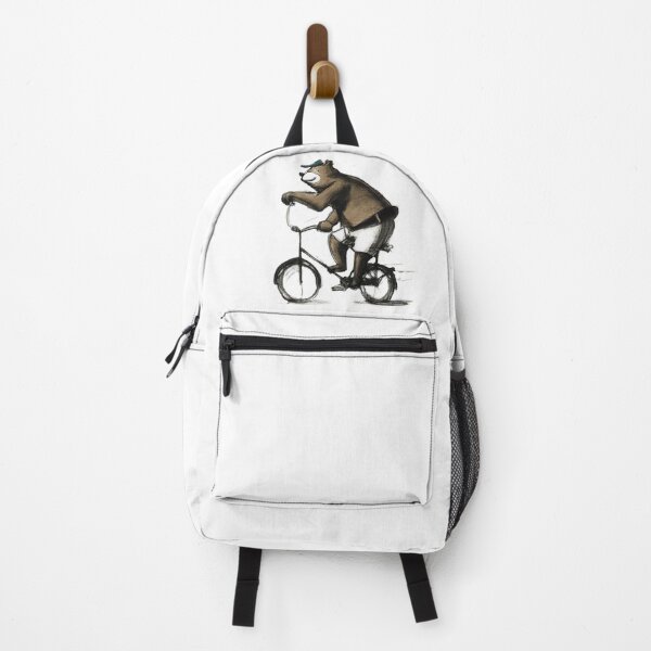 Item preview, Bear Riding a Bike Wearing Shorts designed and sold by ThePurpleMelon.