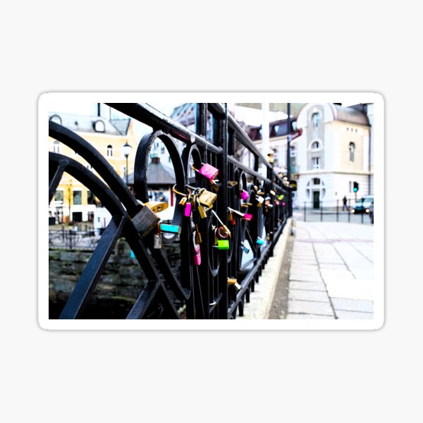 Locks of Love in Ålesund, Norway Sticker