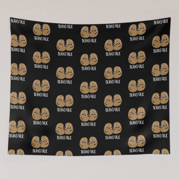 Item preview, Beans Talk Funny Veggie Puns (Dark BG) designed and sold by punnybone.