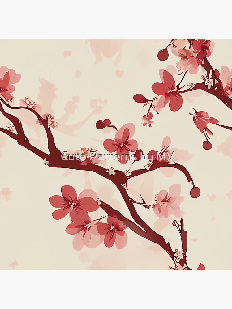 "Sakura Cherry Blossom Tree Japanese Flower" Sticker for Sale by
