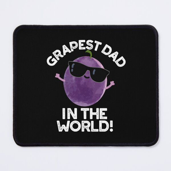 Item preview, Grapest Dad In The World Funny Grape Puns (Dark BG) designed and sold by punnybone.