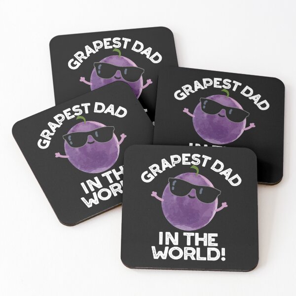 Item preview, Grapest Dad In The World Funny Grape Puns (Dark BG) designed and sold by punnybone.