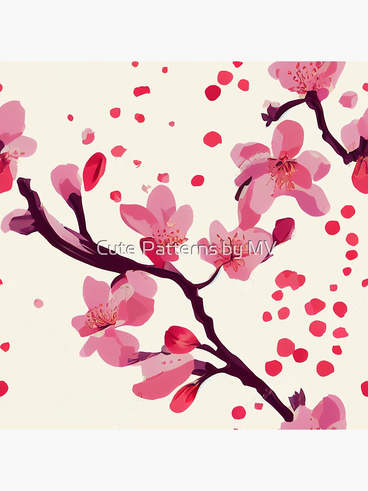 "Sakura Cherry Blossom Tree Japanese Flower" Sticker for Sale by
