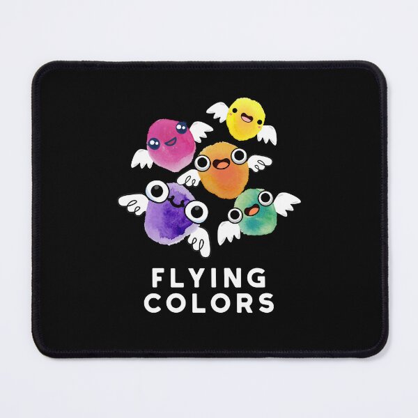Item preview, Flying Colors Funny Colorful Wings Puns (Dark BG) designed and sold by punnybone.
