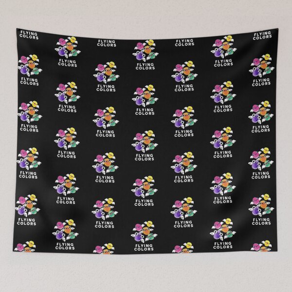 Item preview, Flying Colors Funny Colorful Wings Puns (Dark BG) designed and sold by punnybone.