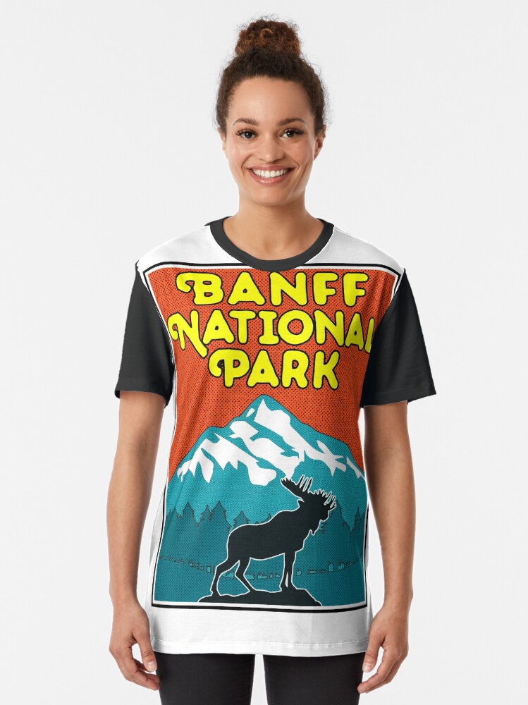 “Banff National Park Canada Mountains Moose Vintage” T-shirt by