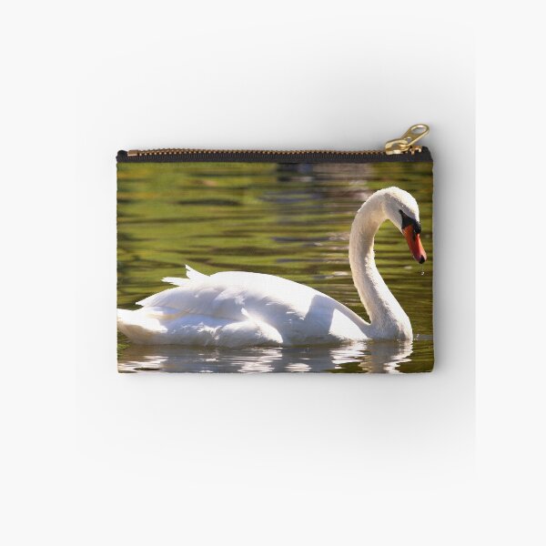 Item preview, Mute Swan In Golden Waters designed and sold by CarolRMontoya.