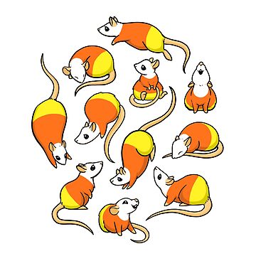 Artwork thumbnail, Candy Corn Rats by Dragons and Beasties