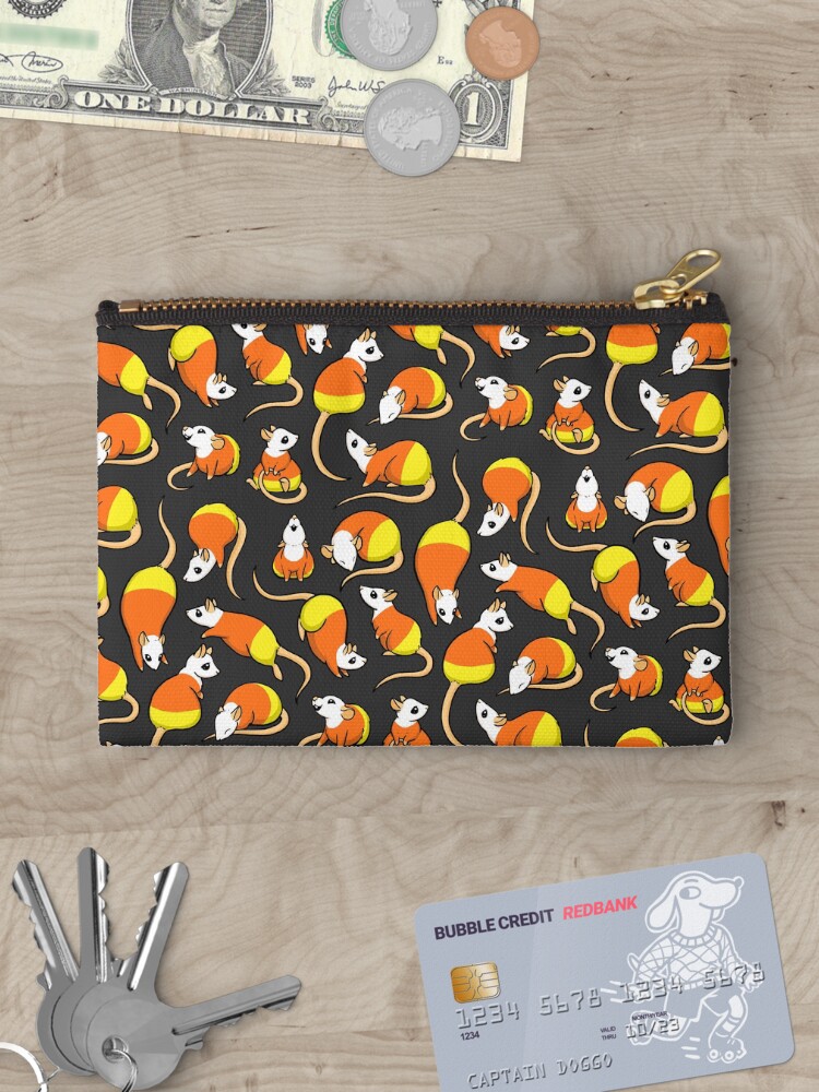Thumbnail 3 of 4, Zipper Pouch, Candy Corn Rats designed and sold by bgolins.