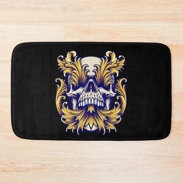 Item preview, Angry Skull Victorian Gold Ornaments  designed and sold by Shuvra Gain.