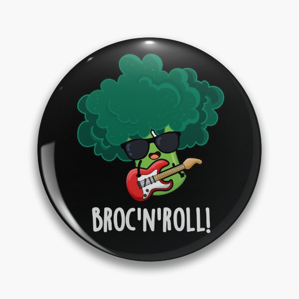 Item preview, Brock And Roll Funny Broccoli Puns (Dark BG) designed and sold by punnybone.