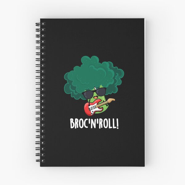 Item preview, Brock And Roll Funny Broccoli Puns (Dark BG) designed and sold by punnybone.