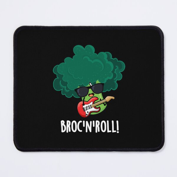 Item preview, Brock And Roll Funny Broccoli Puns (Dark BG) designed and sold by punnybone.