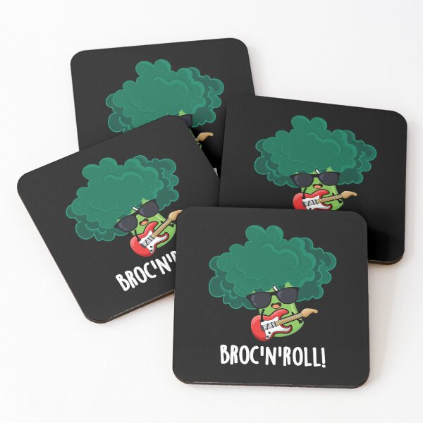 Item preview, Brock And Roll Funny Broccoli Puns (Dark BG) designed and sold by punnybone.